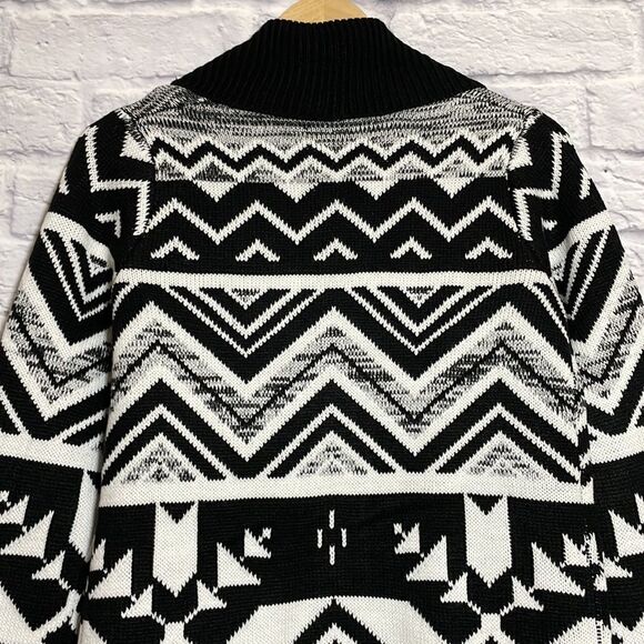WAREHOUSE One Geometric Long Sleeve Cardigan Size Extra Small - Picture 11 of 16